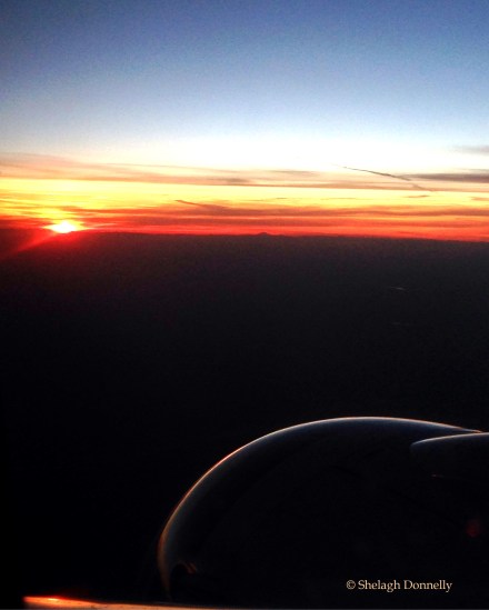 Flying Into Sunset Copyright Shelagh Donnelly